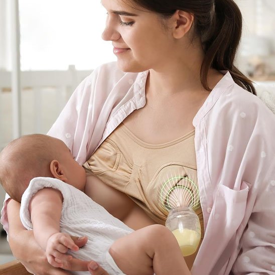 Manual Breast Pump - Comfortable Hand Pump for Breastfeeding